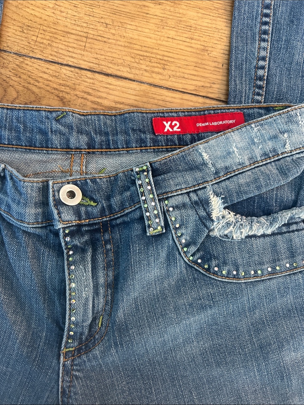 X2 Denim Laboratory Jeans with Studs
